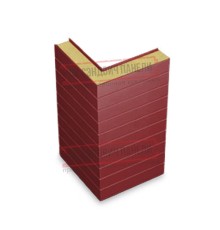 Горизонтальная угловая сэндвич-панель из пенополиуретана, ширина 1200мм, толщина 10мм, 0.5/0.5, RAL3011