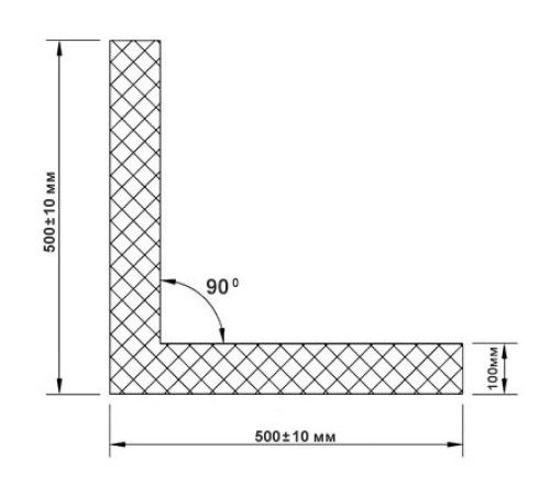 Горизонтальная угловая сэндвич-панель из пенополистирола, ширина 1000мм, толщина 100мм, 0.5/0.5, RAL9002