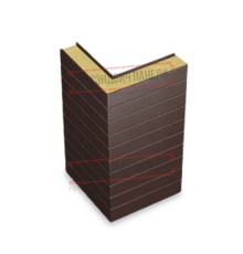 Горизонтальная угловая сэндвич-панель из пенополиуретана, ширина 1200мм, толщина 10мм, 0.5/0.5, RAL8017