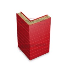 Горизонтальная угловая сэндвич-панель из минеральной ваты, ширина 1200мм, толщина 30мм, 0.5/0.5, RAL3020