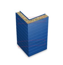 Горизонтальная угловая сэндвич-панель из минеральной ваты, ширина 1200мм, толщина 50мм, 0.5/0.5, RAL5005