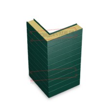 Горизонтальная угловая сэндвич-панель из пенополиуретана, ширина 1200мм, толщина 10мм, 0.5/0.5, RAL6005