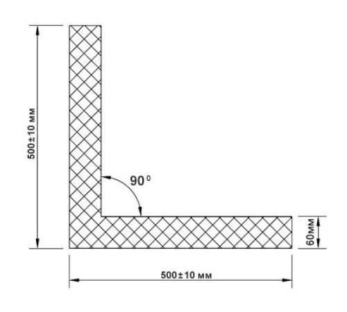 Горизонтальная угловая сэндвич-панель из пенополистирола, ширина 1000мм, толщина 60мм, 0.5/0.5, RAL9002