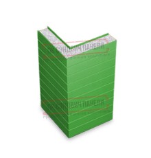 Горизонтальная угловая сэндвич-панель из пенополистирола, ширина 1200мм, толщина 10мм, 0.5/0.5, RAL6018