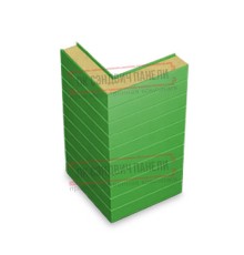 Горизонтальная угловая сэндвич-панель из пенополиуретана, ширина 1200мм, толщина 10мм, 0.5/0.5, RAL6018