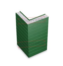 Горизонтальная угловая сэндвич-панель из пенополистирола, ширина 1200мм, толщина 250мм, 0.5/0.5, RAL6002