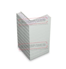 Горизонтальная угловая сэндвич-панель из пенополистирола, ширина 1200мм, толщина 10мм, 0.5/0.5, RAL7047