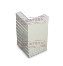 Горизонтальная угловая сэндвич-панель из пенополистирола, ширина 1200мм, толщина 250мм, 0.5/0.5, RAL9002