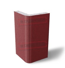 Угловая сэндвич-панель вертикальная из пенополистирола, 0.5/0.5, ширина 1200 мм, толщина 250 мм, RAL3011