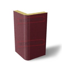 Угловая сэндвич-панель вертикальная из пенополиизоцианурата, 0.5/0.5, ширина 1000 мм, толщина 220 мм, RAL3005