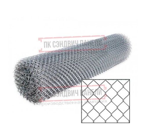 Сетка рабица оцинкованная 1,8x10 м, ячейка 50x50x1,6.