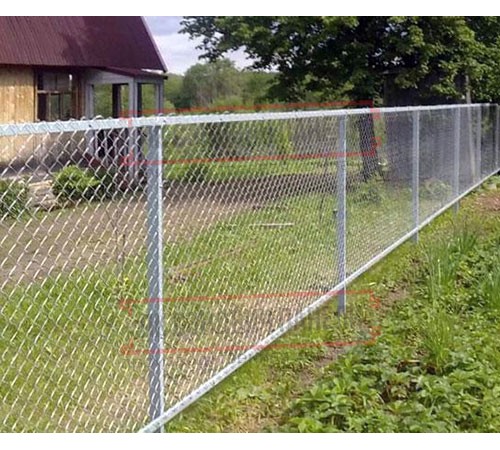 Сетка рабица оцинкованная 1,8x10 м, ячейка 50x50x1,6.