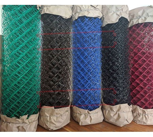 Сетка рабица цинк с ППК RAL, 1,5x15 м, ячейка 55x55x2,5