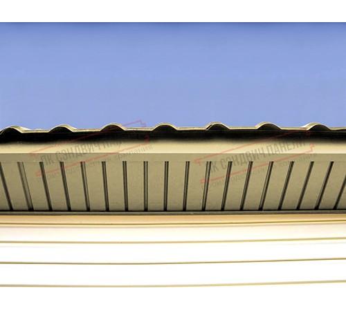 Софит металлический без перфорации 0,4 PE с пленкой RAL 1014 слоновая кость