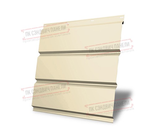 Софит металлический без перфорации 0,45 Drap с пленкой RAL 1015 легкий слоновый