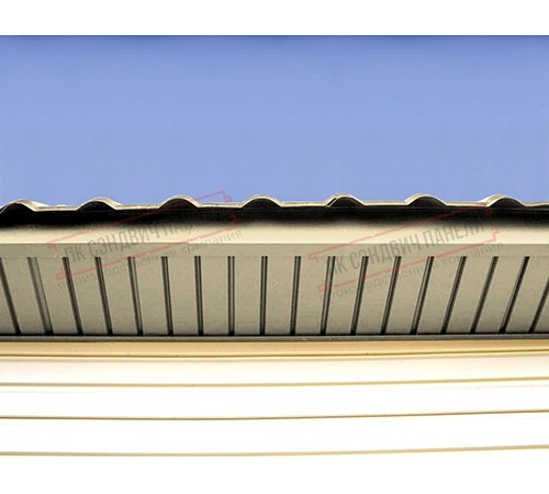 Софит металлический без перфорации 0,45 Drap с пленкой RAL 1015 легкий слоновый