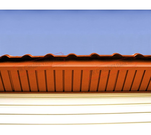 Софит металлический без перфорации 0,45 PE с пленкой RAL 2004 оранжевый