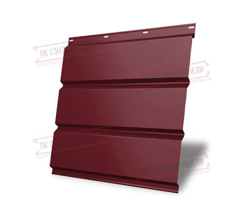 Софит металлический без перфорации 0,5 Atlas с пленкой RAL 3005 красное вино
