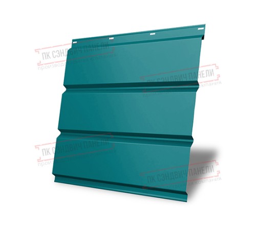 Софит металлический без перфорации 0,45 PE с пленкой RAL 5021 водная синь