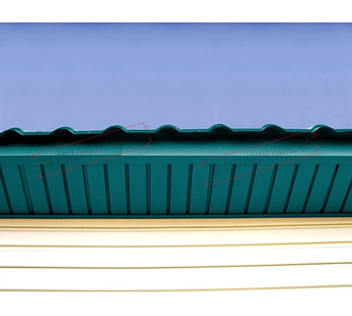 Софит металлический без перфорации 0,45 PE с пленкой RAL 5021 водная синь