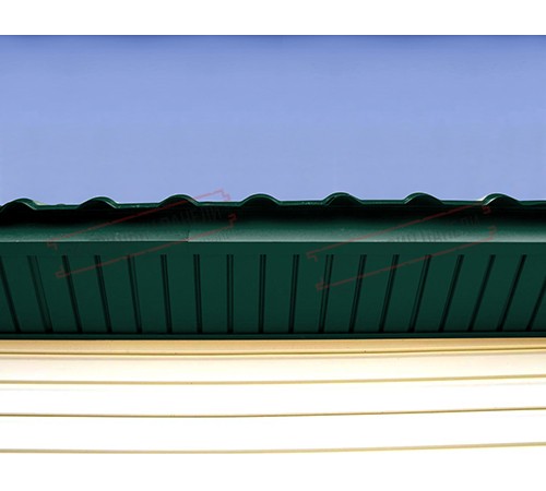 Софит металлический без перфорации 0,4 PE с пленкой RAL 6005 зеленый мох