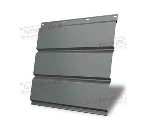 Софит металлический без перфорации 0,45 PE с пленкой RAL 7005 мышино-серый