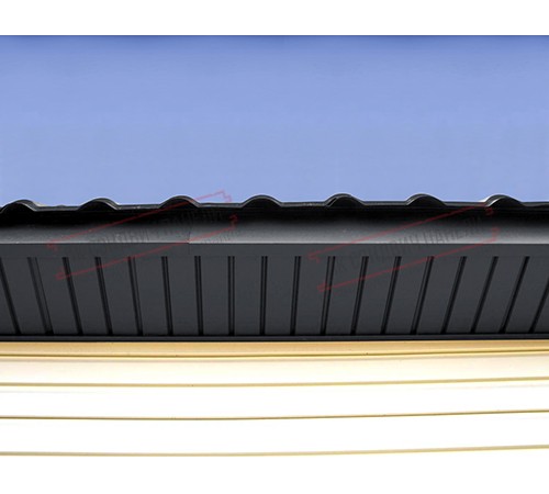 Софит металлический без перфорации 0,45 PE с пленкой RAL 7024 мокрый асфальт