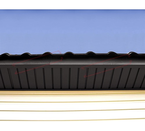 Софит металлический без перфорации 0,5 Satin с пленкой RR 32 темно-коричневый