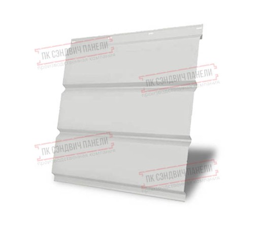 Софит металлический без перфорации 0,5 Velur с пленкой RAL 9003 сигнальный белый