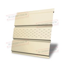 Софит металлический центральная перфорация 0,5 Satin с пленкой RAL 1015 светлая слоновая кость