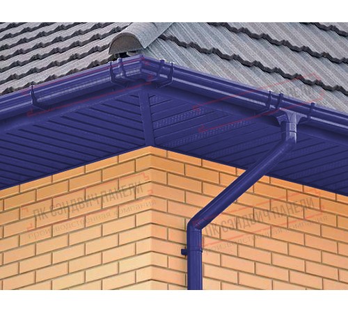 Софит металлический центральная перфорация 0,45 PE с пленкой RAL 5002 ультрамариново-синий