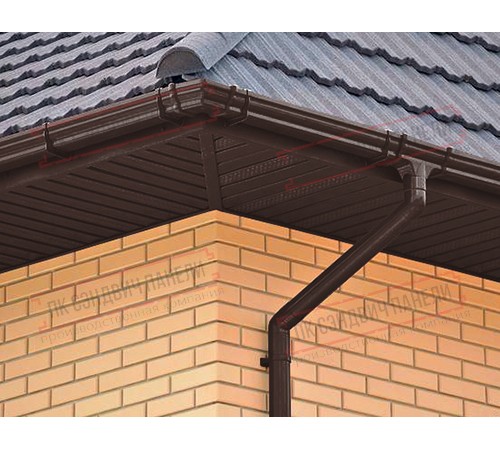 Софит металлический центральная перфорация 0,5 Quarzit Pro Matt с пленкой RAL 8017 шоколад