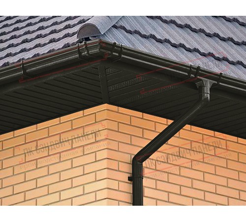 Софит металлический центральная перфорация 0,45 Drap с пленкой RAL 9005 черный