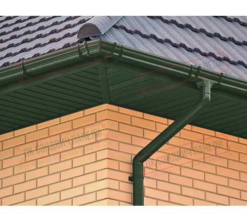 Софит металлический центральная перфорация 0,5 GreenCoat Pural matt с пленкой RR 11 темно-зеленый (RAL 6020 хромовая зелень)