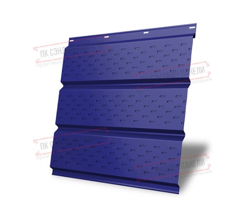 Софит металлический полная перфорация 0,45 PE с пленкой RAL 5002 ультрамариново-синий