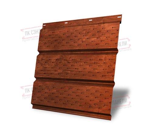 Софит металлический полная перфорация 0,45 Print Elite с пленкой Cherry Wood