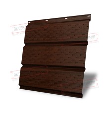 Софит металлический полная перфорация 0,45 Print Elite с пленкой Choco Wood