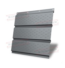 Софит металлический полная перфорация 0,5 GreenCoat Pural matt с пленкой RR 21 светло-серый (RAL 7040 серое окно)
