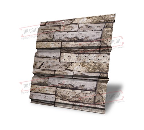 Софит металлический полная перфорация 0,45 Print Elite с пленкой Sand Stone