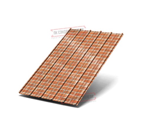 Профнастил ST-15-1175-0.5 Полиэстер Принтек Кирпичная кладка