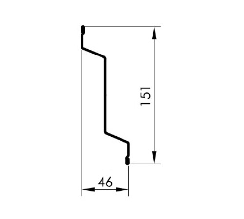 Забор-жалюзи Z 46х151 мм, ПЭ, Ral 8017 - 0,4мм