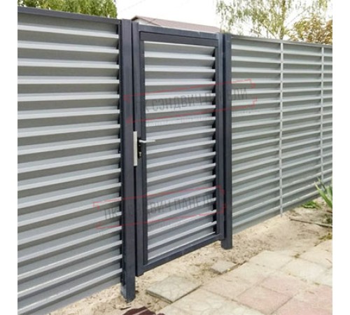 Калитка Жалюзи NoLock 2,0х1 RAL 7024 без заполнения