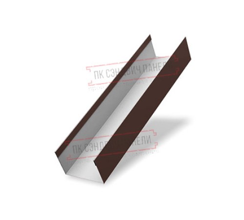 Крышка 30х15 жалюзи Texas 0,7 PE с пленкой RAL 8017 шоколад