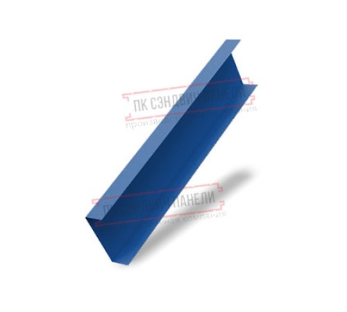 Декоративная накладка на столб жалюзи Milan,Tokyo 0,5 Satin с пленкой RAL 5005 сигнальный синий