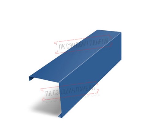 Декоративная накладка на столб угловая жалюзи Milan,Tokyo 0,5 Satin с пленкой RAL 5005 сигнальный синий