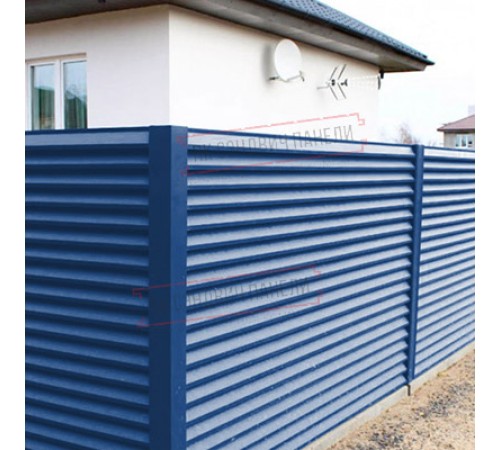 Декоративная накладка на столб угловая жалюзи Milan,Tokyo 0,5 Satin с пленкой RAL 5005 сигнальный синий