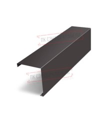 Декоративная накладка на столб угловая жалюзи Milan,Tokyo 0,5 GreenСoat Pural RR 32 темно-коричневый (RAL 8019 серо-коричневый)