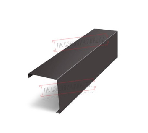 Декоративная накладка на столб угловая жалюзи Milan,Tokyo 0,5 GreenСoat Pural RR 32 темно-коричневый (RAL 8019 серо-коричневый)