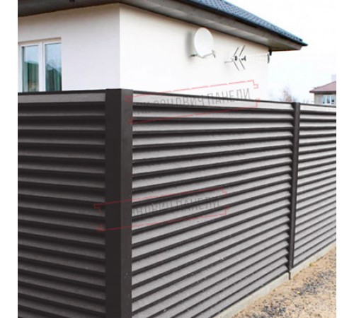 Декоративная накладка на столб угловая жалюзи Milan,Tokyo 0,5 GreenСoat Pural RR 32 темно-коричневый (RAL 8019 серо-коричневый)