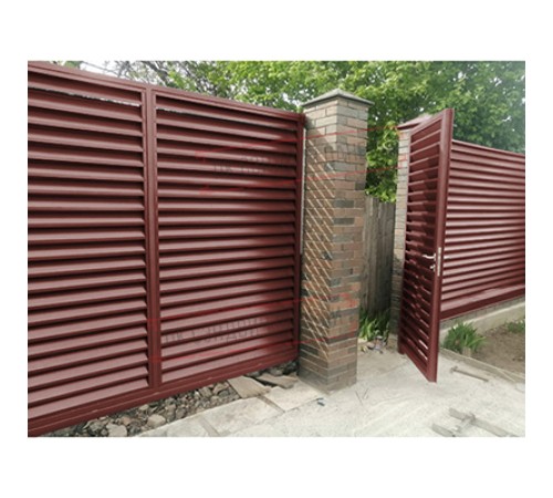 Нащельник (для калиток и ворот) 25х35 жалюзи Milan, Tokyo, Palermo 0,45 PE с пленкой RAL 3009 оксидно-красный (L1,68)